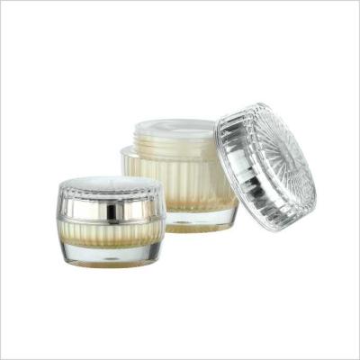 O cilindro cosmético do frasco da parede dobro dá forma ao frasco de creme acrílico vazio do frasco plástico do frasco 15g 30g 50g do creme