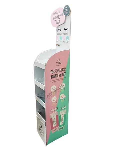 Flat / Folding Cardboard Floor Displays Custom For promote Production