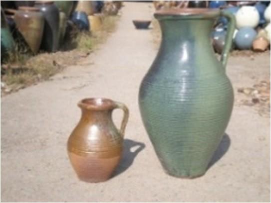 Rustic Garden Pots, Outdoor Pots, Ceramic Pots, 9111  S/2