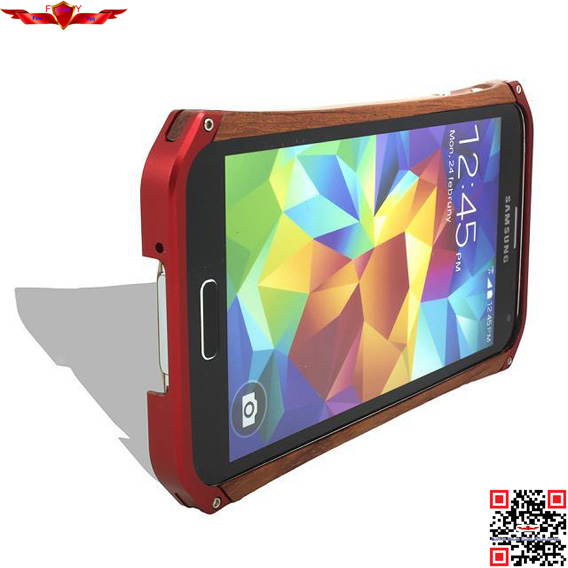 Hot Selling Aluminum+Wood Bumper For Samsung Galaxy S5 Multi Color 100% Perfect Fit