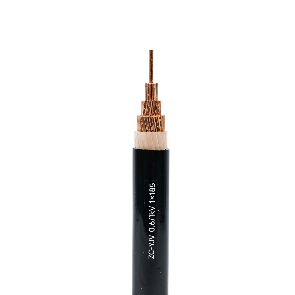 1x185mm² Single Core Cable Stranded Copper Conductor Pvc Sheath Fire Resistant C Level