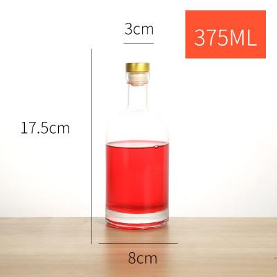 Garrafas de vinho de vidro vazias da vodca clara feita sob encomenda com Cork Lid 750ml 500ml 375ml