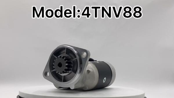 121256-77010 Engine Starter Motor For 4TNV88 , 129400-77010 Excavator Engine Parts