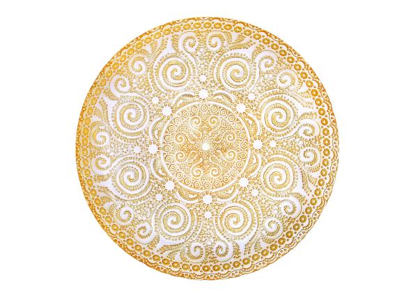 Centrifugal Casting Embossed Round Crystal Glass Plates Retro Design