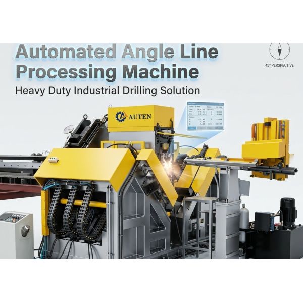Used For Steel Framework Cnc Angle Drill Steel Machine Line With Hydraulic System