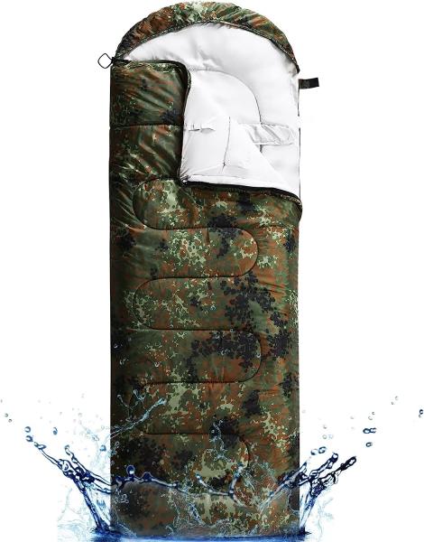Envelope Military Sleeping Bags, Compression Sack for Cold Weather Travel, Camping, Hiking, Outdoor, Backpacking