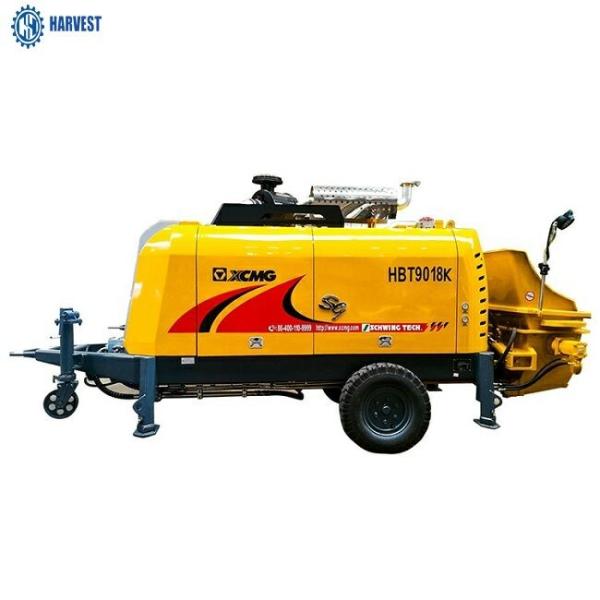 Bomba concreta do reboque da capacidade 0.6cbm  HBT9018K 60m3/H do funil