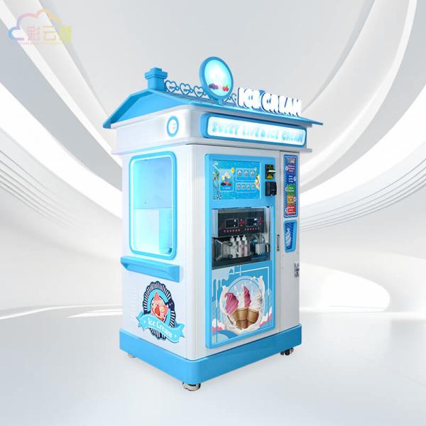 Vendeuse de crème glacée en plein air 3000W avec écran tactile de 21,5 pouces