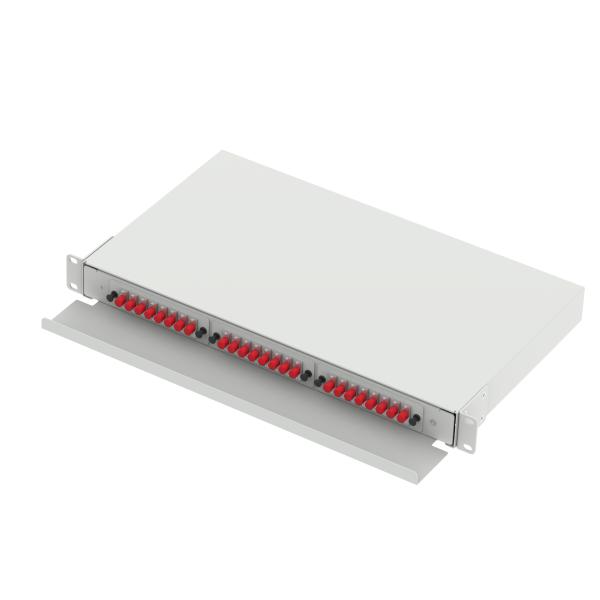 Грей 24 Порт FC Тип 1U Пачпанелл распределения оптических волокон для FTTX в центре обработки данных