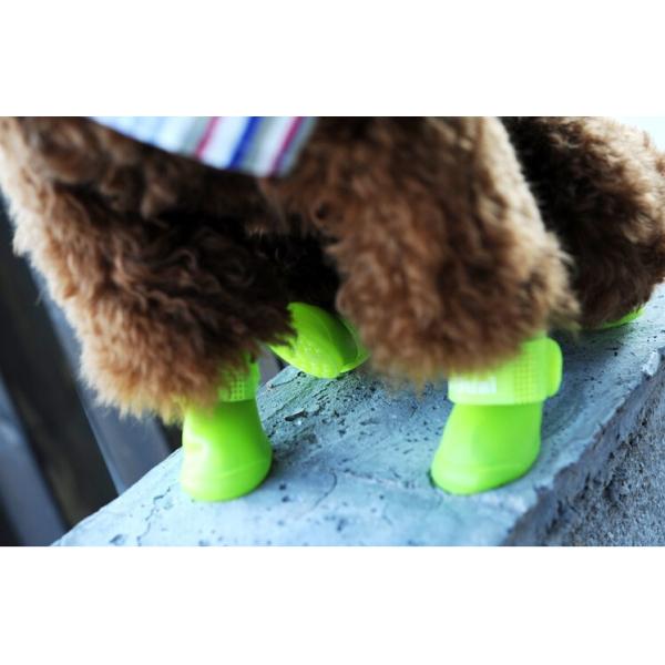 Colorful puppy shoes for dogs Rubber Water Protective Pet Shoes Booties Waterproof Rain