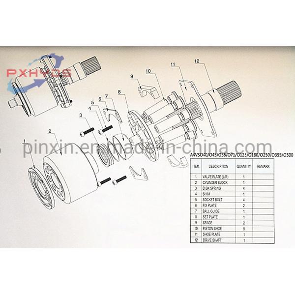 Carbon Steel Cylinder Block Spare Parts for A4vso40/71 Hydraulic Pump at Affordable
