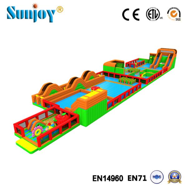 Giant Inflatable Play Park For Outdoor /  Indoor Entertainment 30*3*2.5m