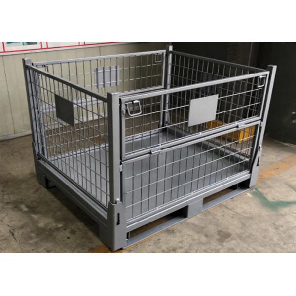 Стальная складная клетка для поддонов с системой блокировки под замки 50 кг