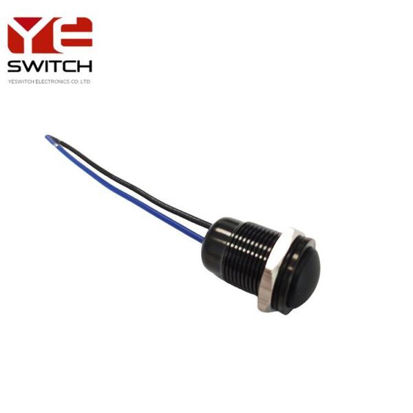 16mm IP68 Momentary Silicone Metal Push Button Switch Stainless Steel 80mm Wire