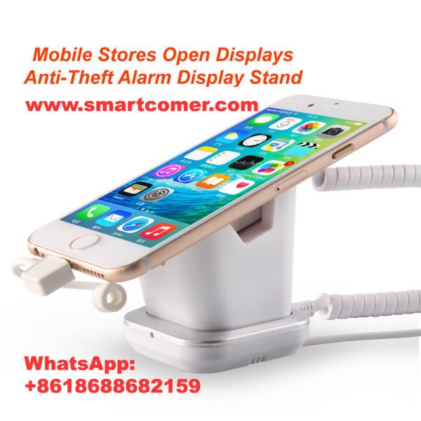 COMER anti-theft alarm locking devices for display tablet pad mini stand with alarm sensor cable and charging cord