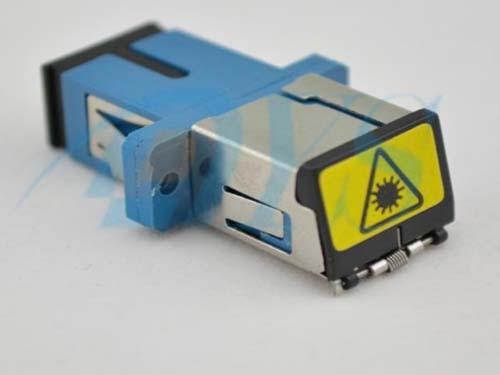 SC/UPC Singlemode Duplex Blue Fiber Optic Adapter With Shutter For Cable TV Network