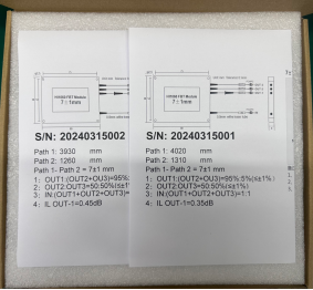 1550nm Single-Mode Cascaded FBT Coupler Module (5/95 & 50/50 Combination, Differential Optical Path Design)