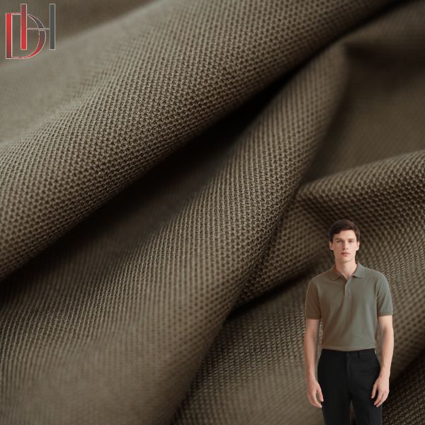 Anti Static Breathable 100% Cotton Fabric for Beaded Polo / T Shirt