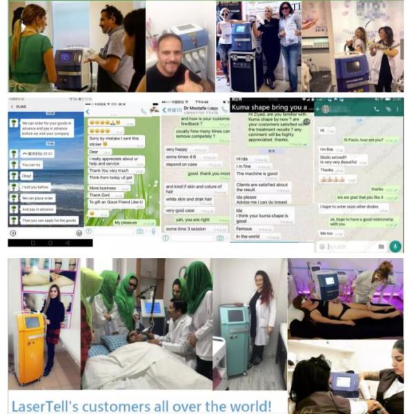 Настольная машина 600В удаления волос лазера диода 808нм с экраном касания истинного цвета 10