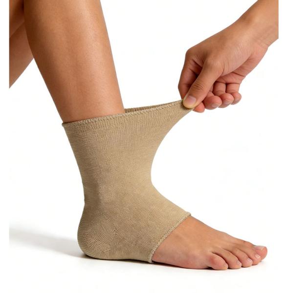 new breathable compression sleeve for ankle support knitted cotton ankle support brace