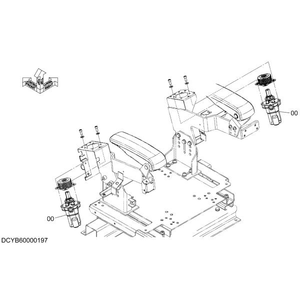 YB60000202 Pilot Valve HITACHI Excavator Spare Parts For ZX470-5G ZX670LC-5B