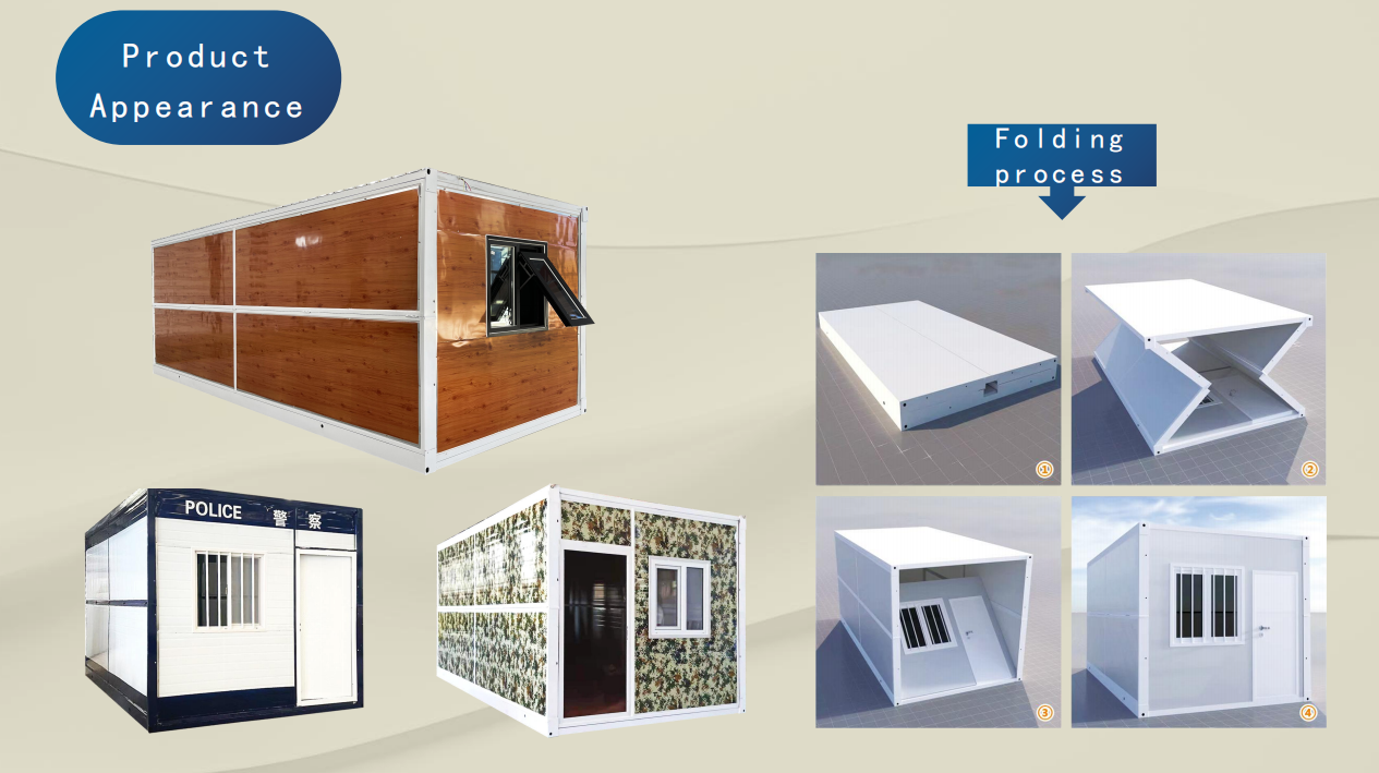 14m ² Medical Disaster Relief, Army Barracks, Post-disaster Reconstruction  Folding Container House