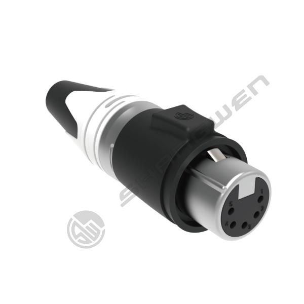Conector de 5 pines de aleación de Cu exterior XLR para micrófono, amplificador, mezclador de audio, impermeable IP65