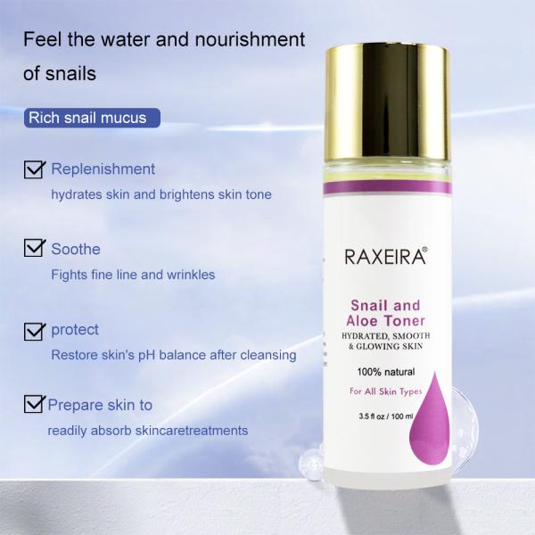 Алоэ улитки метки частного назначения тонер стороны кожи естественного кормя Moisturizing