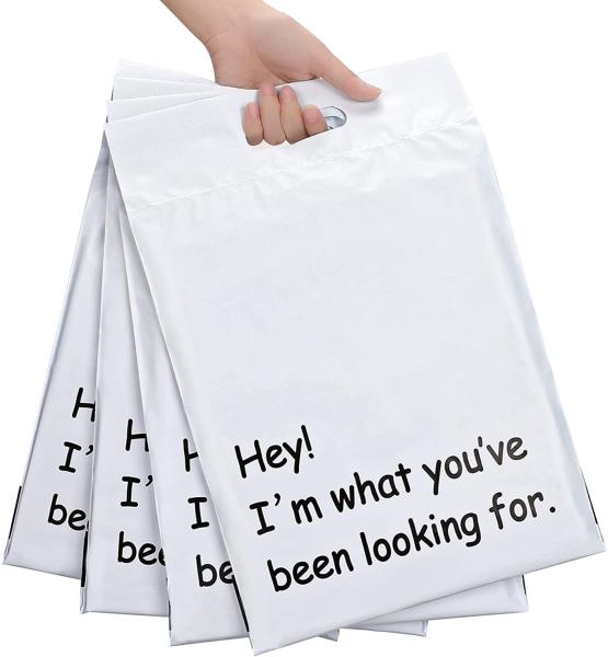 CTCX Plastic Envelope Poly Mailers Handle Pouch Express Bags Polly Mailer Shipping Bag With Handle Courier Bag With Handle