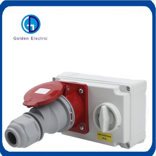 Soquete e interruptor de bloqueio mecânico industrial de 110-240V com opção de personalização