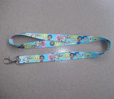 Polyester sublimation print neck lanyards, exquisite heat transfer printing neck lanyards,