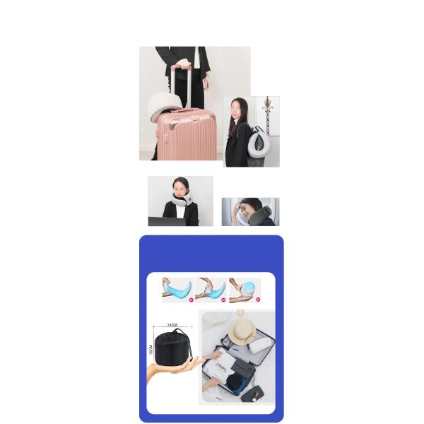 Customized U-Shape Memory Foam Travel Neck Pillow with Convenient Portable Design
