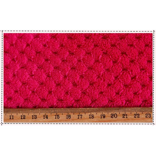 Double sides pineapple checks coral fleece fabric for blanket fabric and apparel