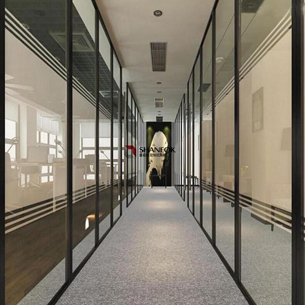 108mm Single Glass Partition Wall Mounted Tempered Glass