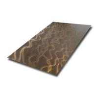 304 316 épaisseur faite sur commande de la taille 0.8mm de feuille décorative d'acier inoxydable de modèle de la catégorie 3D