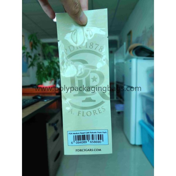 8mm Hang Hole Plastic Sponge Layer Ziplock Cigar Bag