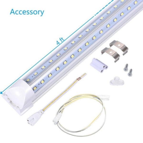 30W 4ft Integrated T8 Led Tube Light V Shape Damp Location For Garage Workshop