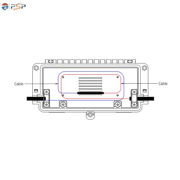 FTTH PC ABS материал водонепроницаемая оптическая волокна коробка скрещивания интегрированная с скрещиванием кассеты