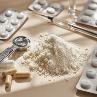 Poudre blanche d'α-cyclodextrine organique modifiée dans les cosmétiques alimentaires