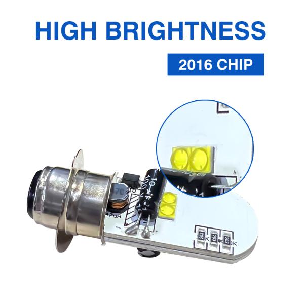 AC/DC 8-80V Напряжение Белый светодиодный микросхема Мотоциклетный фары лампочка P15D H6M Высокий низкий свет