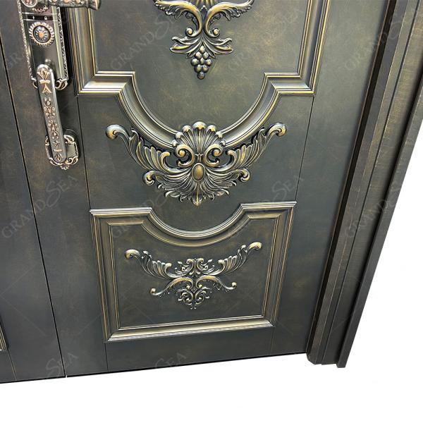 Villa Aluminum Door Stainless Steel   Security Door With Smart Lock Entrance Door  for House