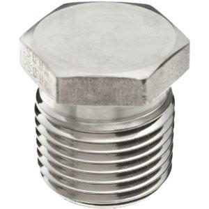 stainless ASTM A182 F304LN hex head plug