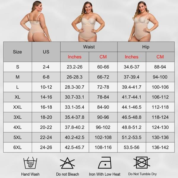 XS-5XL HEXIN Taille haute sans couture Plus taille mais plus grand Body Shaper