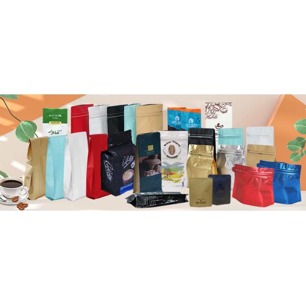 Arrivées 8 sacs à café en aluminium avec vanne et fermeture à glissière