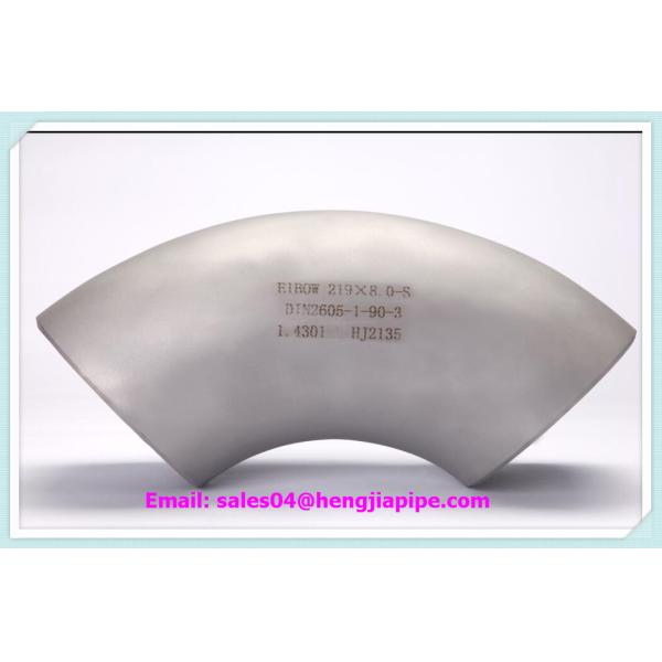 1.4301 stainless steel DIN 90deg pipe elbow