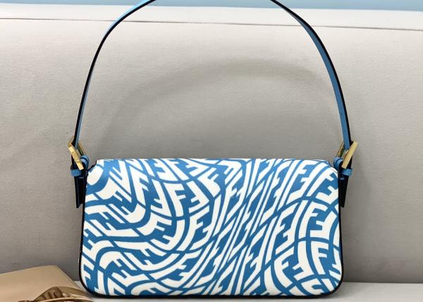 Newest F Letters Pattern Printing Single Strap Shoulder Bag 3D Effect Underarm Bag