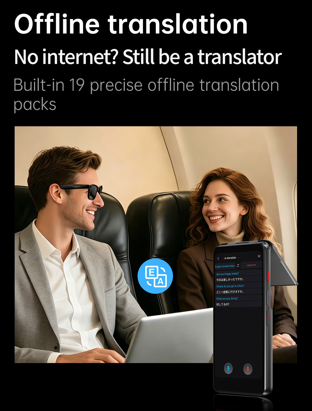 Portable Voice Language 4G Simcard Translator No WiFi Required Global 4G Roaming Translator