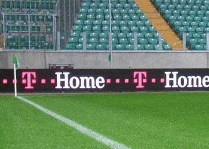 Anti - UV Ray Stadium LED Panel , Football LED Perimeter Advertising Boards P10