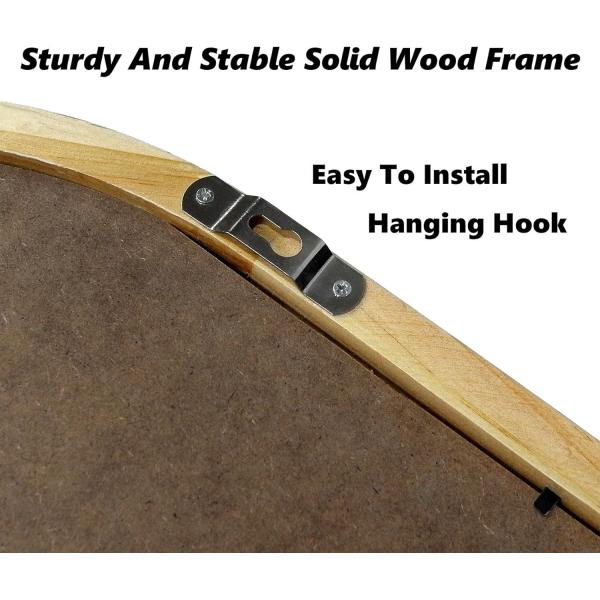 Bathroom Bedroom Entryway Living Room Decorative Mirrors Wall Mirror with Shelf and Coat Hooks Wood Framed