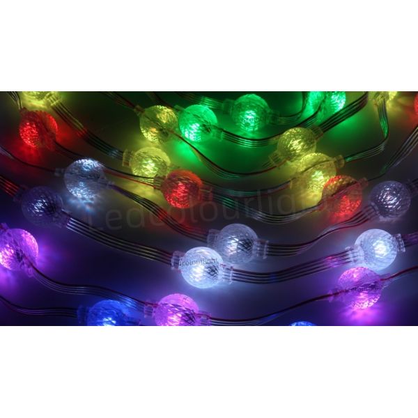 D23mm Outdoor Waterproof 0.6W DMX512 Controllable RGB String Lights for Event Wedding